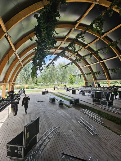 Photo from a stage construction site