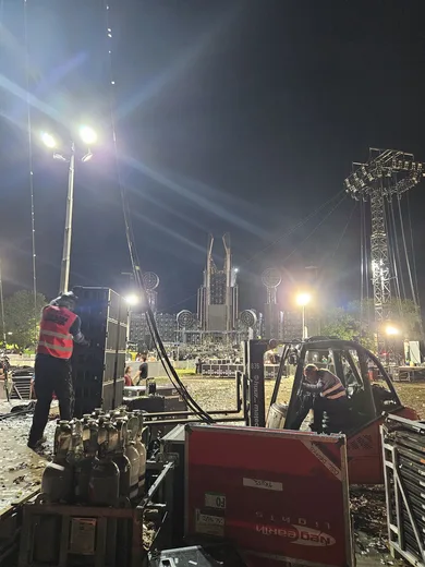 Photo from a stage construction site