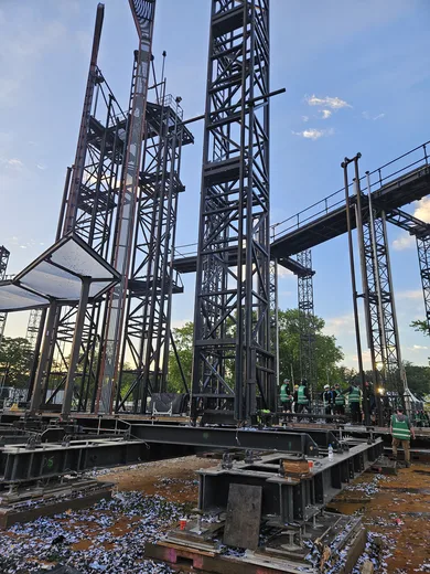 Photo from a stage construction site