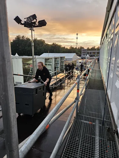 Photo from a stage construction site