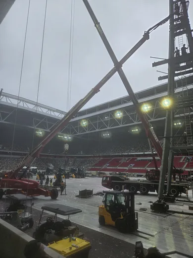 Photo from a stage construction site