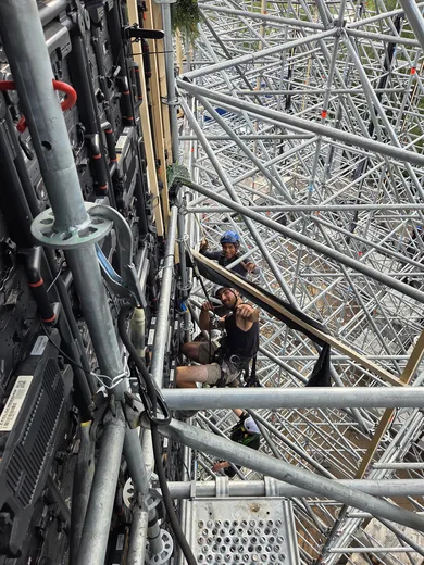 Photo from a stage construction site