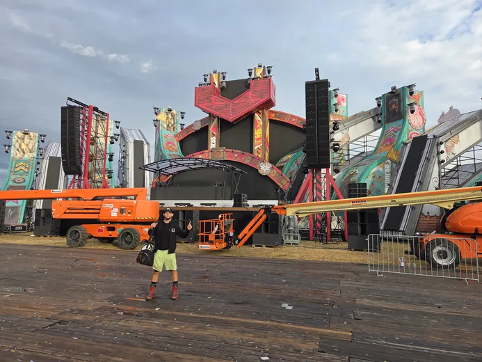 Photo from a stage construction site