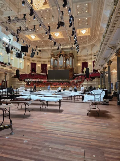 Photo from a stage construction site