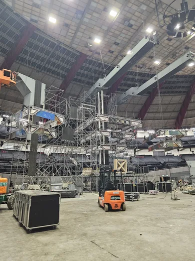 Photo from a stage construction site