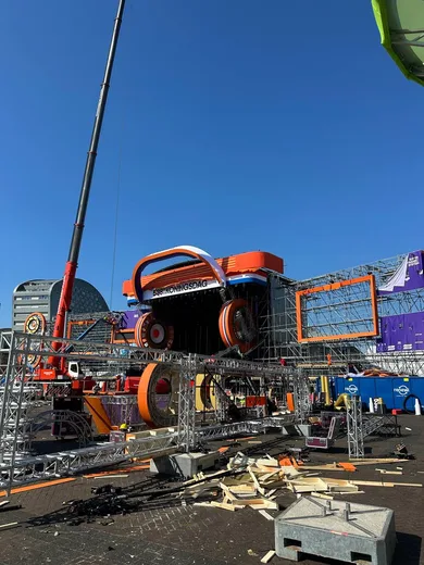 Photo from a stage construction site