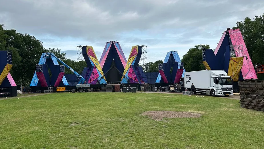 Photo from a stage construction site