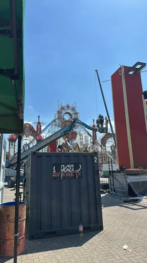 Photo from a stage construction site