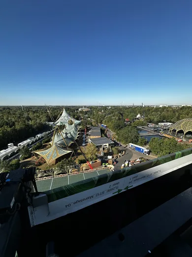 The festival park from the top of the structure