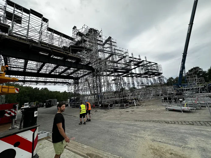 Roof structure going up